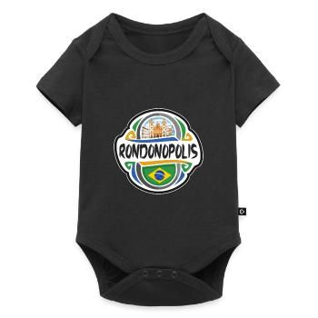 Rondonopolis Brasilien Flagge Reise Souvenir Abzeichen Sta - Baby Premium Kurzarmbody - Schwarz - Vorne