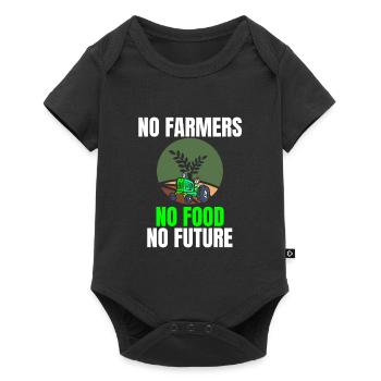 NO FARMERS NO FOOD NO FUTURE - Baby Premium short-sleeve bodysuit - black - Front