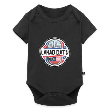 Lahad Datu Malaisie Drapeau Voyage Souvenir Badge Sta - Body à manches courtes Premium Bébé - noir - Devant