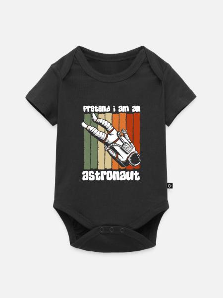 Weltall Logo Raumfahrtschiff Spaceman - Baby Premium Kurzarmbody - Schwarz