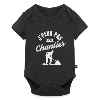J'peux pas j'ai chantier - Body à manches courtes Premium Bébé - noir - Devant