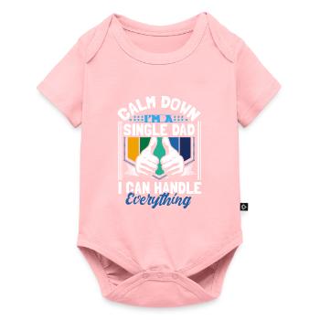 Cadeau père fille monoparental - Body à manches courtes Premium Bébé - rose - Devant