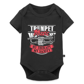 Cadeau de musicien de trompette - Body à manches courtes Premium Bébé - noir - Devant