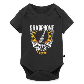 Idée cadeau de musique d’instrument de saxophone - Body à manches courtes Premium Bébé - noir - Devant