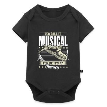 Saxophone Orchestra Musique Idée Cadeau - Body à manches courtes Premium Bébé - noir - Devant