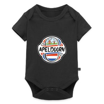 Apeldoorn Netherlands Flag Travel Souvenir Badge S - Baby Premium short-sleeve bodysuit - black - Front