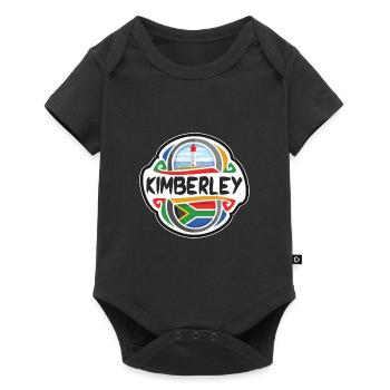 Kimberley South Africa Flag Travel Souvenir Badge - Baby Premium short-sleeve bodysuit - black - Front
