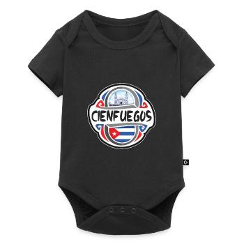 Cienfuegos Cuba Flag Badge Travel Souvenir Stamp - Baby Premium short-sleeve bodysuit - black - Front