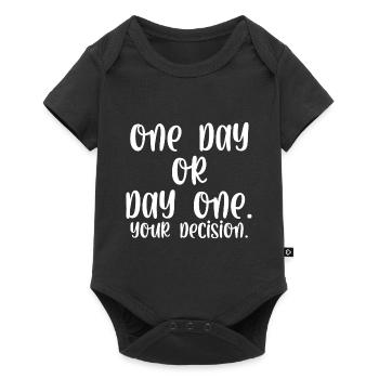Un jour ou un premier jour votre décision - Body à manches courtes Premium Bébé - noir - Devant