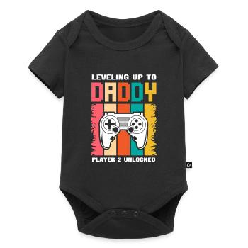 Cadeau de la fête des pères et des fils à la naissance des pères - Body à manches courtes Premium Bébé - noir - Devant
