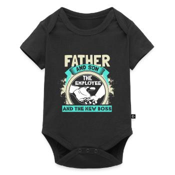 Père & Fils Nouveau-né Papa - Body à manches courtes Premium Bébé - noir - Devant