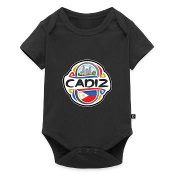 Cadiz Philippines Flag Badge Travel Souvenir Stamp - Baby Premium short-sleeve bodysuit - black - Front