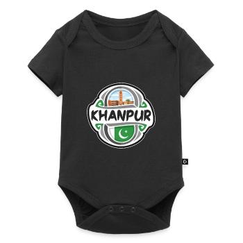 Khanpur Pakistan Drapeau Badge Voyage Souvenir Timbre - Body à manches courtes Premium Bébé - noir - Devant