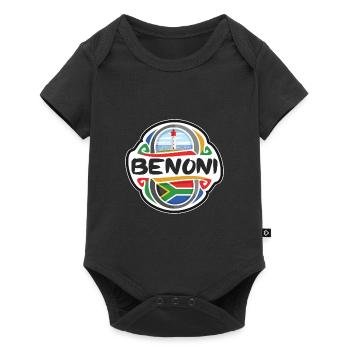 Benoni Südafrika Flagge Reise Souvenir Abzeichen Sta - Baby Premium Kurzarmbody - Schwarz - Vorne