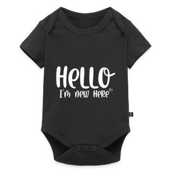 Bonjour je suis nouveau ici - Body à manches courtes Premium Bébé - noir - Devant