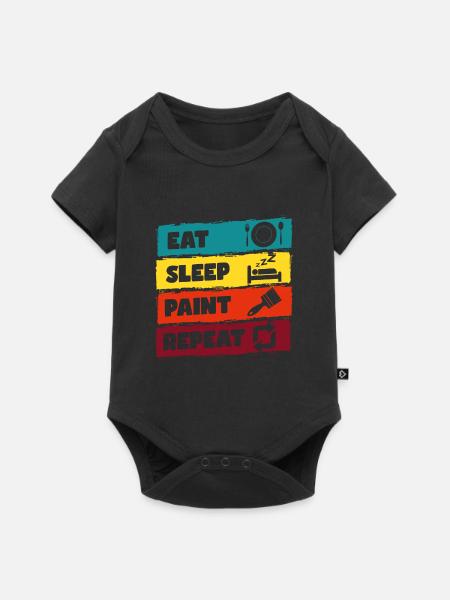Maler Baustelle Handwerker - Baby Premium Kurzarmbody - Schwarz