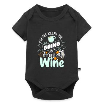 Coffee Cup Early Riser Drink - Baby Premium short-sleeve bodysuit - black - Front