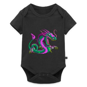 Metal Dragon Mechdragon Dragon Made of Metal - Baby Premium short-sleeve bodysuit - black - Front