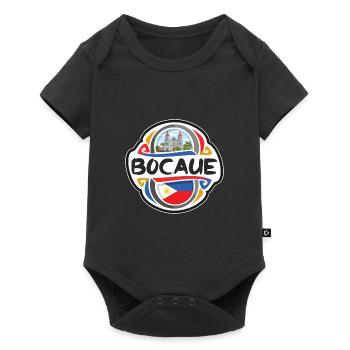 Bocaue Philippines Flag Travel Souvenir Badge Stam - Baby Premium short-sleeve bodysuit - black - Front