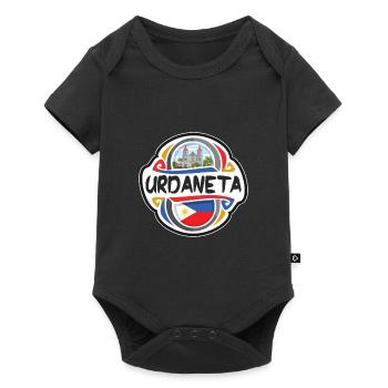 Urdaneta Philippines Drapeau Voyage Souvenir Badge St - Body à manches courtes Premium Bébé - noir - Devant