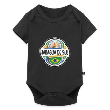 Jaragua do Sul Brazil Flag Travel Souvenir Badge S - Baby Premium short-sleeve bodysuit - black - Front