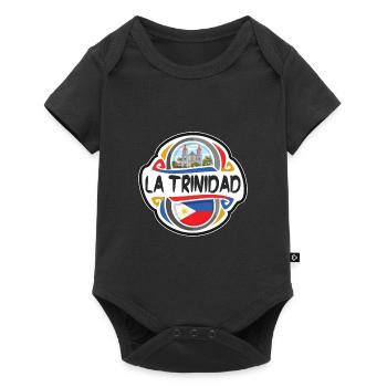 La Trinidad Philippines Drapeau Souvenir de Voyage Badge - Body à manches courtes Premium Bébé - noir - Devant