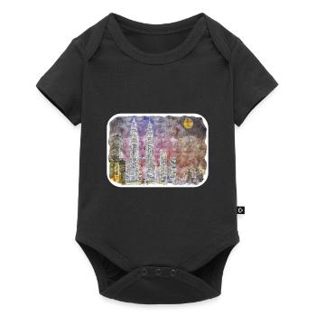 Malaisie Aquarelle Esquisse Dessinée à la Main Illustration - Body à manches courtes Premium Bébé - noir - Devant