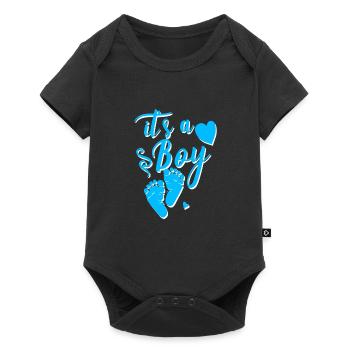 it s a boy 04 - Baby Premium Kurzarmbody - Schwarz - Vorne