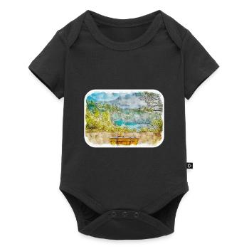 Illustration de croquis à l’aquarelle de Californie usa - Body à manches courtes Premium Bébé - noir - Devant
