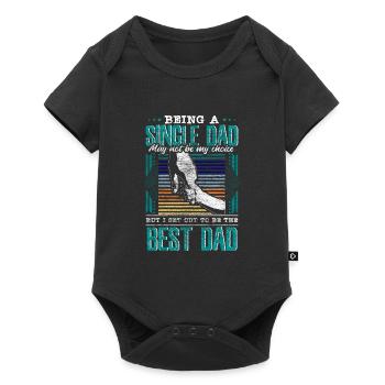 Single Parent Father Daughter Gift - Baby Premium short-sleeve bodysuit - black - Front