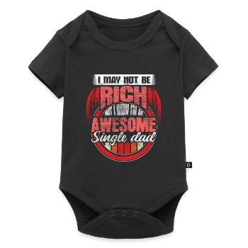 Single Father Daddy Father's Day - Baby Premium short-sleeve bodysuit - black - Front