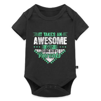 Single Father Dad Gift - Baby Premium short-sleeve bodysuit - black - Front