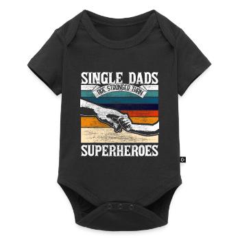 Single Father Papa Gift Idea - Baby Premium short-sleeve bodysuit - black - Front