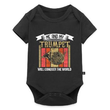 Trumpet Trumpet Orchestra Gift Idea - Baby Premium short-sleeve bodysuit - black - Front