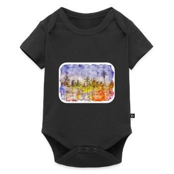 Florida USA Watercolor Sketch Drawn Illustration - Baby Premium short-sleeve bodysuit - black - Front