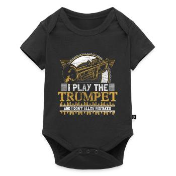 Trompette Trompette Trompette Cadeau - Body à manches courtes Premium Bébé - noir - Devant