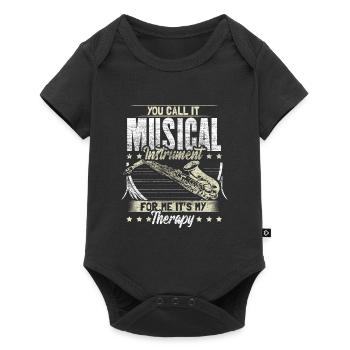 Saxophone Wind Instrument Musician Gift Idea - Baby Premium short-sleeve bodysuit - black - Front
