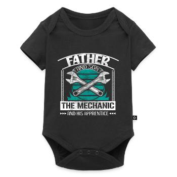Father and son - Baby Premium short-sleeve bodysuit - black - Front