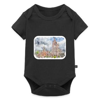 San Miguel De Allende Mexico Watercolor Sketch Dra - Baby Premium short-sleeve bodysuit - black - Front