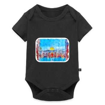 Marrakech Morrocco Watercolor Sketch Drawn Paintin - Baby Premium short-sleeve bodysuit - black - Front