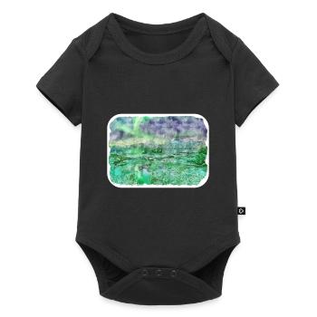 Norvège Aquarelle Esquisse Dessinée à la main Illustration - Body à manches courtes Premium Bébé - noir - Devant