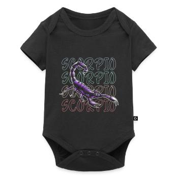Horoscope Astrologie Étoile Octobre - Body à manches courtes Premium Bébé - noir - Devant