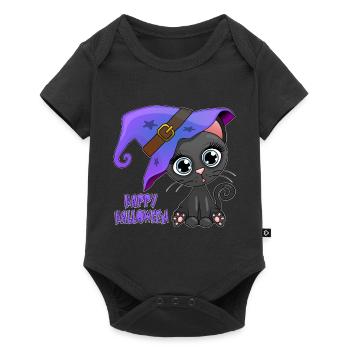 Adorable chaton d'Halloween - Body à manches courtes Premium Bébé - noir - Devant