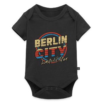 Berlin Germany City Font 80s Style - Baby Premium short-sleeve bodysuit - black - Front