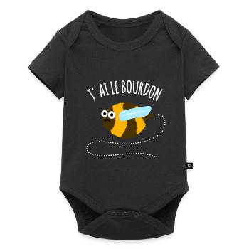 J'ai le bourdon, jeu de mots - Body à manches courtes Premium Bébé - noir - Devant
