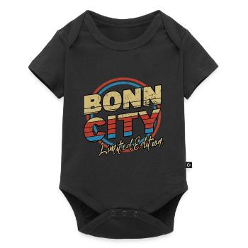 Bonn Germany City Font 80s style - Baby Premium short-sleeve bodysuit - black - Front