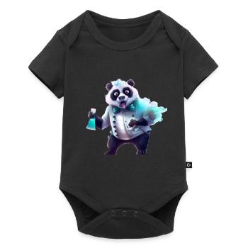 Panda scientist - Baby Premium short-sleeve bodysuit - black - Front
