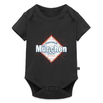 Munich Germany City Skyline Home Love - Baby Premium short-sleeve bodysuit - black - Front