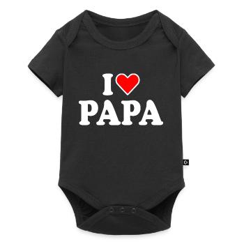 I love papa - Body à manches courtes Premium Bébé - noir - Devant