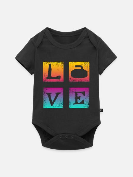 Liebe Curling - Baby Premium Kurzarmbody - Schwarz